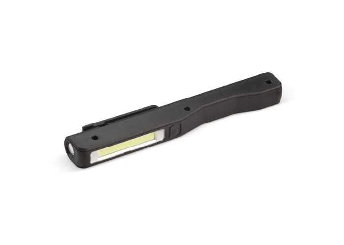 bb trading werbeartikel ag - COB flashlight made of plastic/metal with magnetic clip