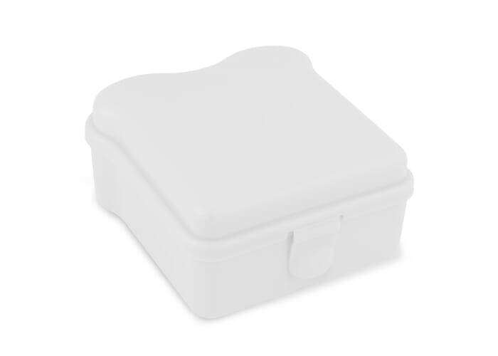 bb trading werbeartikel ag - Lunchbox aus Kunststoff 14 x 13,5 x 6,5 cm ideal für Toast-Sandwiches