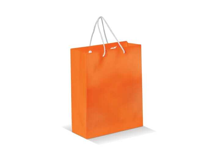 bb trading werbeartikel ag - Tragtasche aus laminiertem Papier mit Seilgriffen 24 x 30 cm