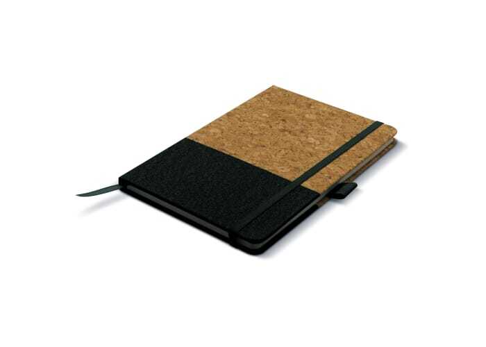 bb trading werbeartikel ag - Notizbuch A5 Hardcover aus Kork und Kunstleder 160 Seiten liniert