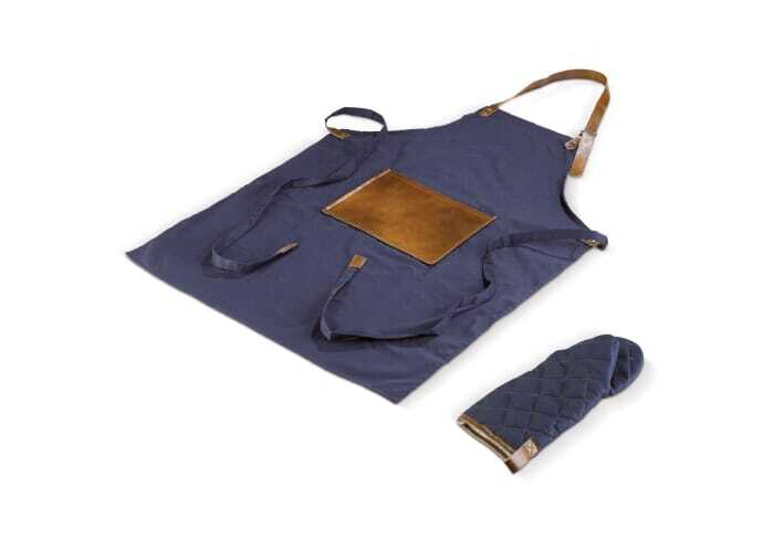 bb trading werbeartikel ag - BBQ apron with PU pocket and cotton glove