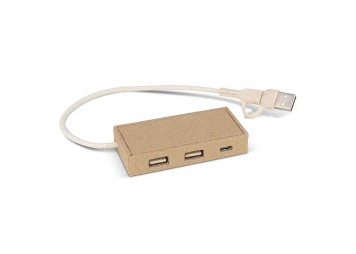 bb trading werbeartikel ag - USB Hub aus recyceltem Papier mit diversen Anschlüssen