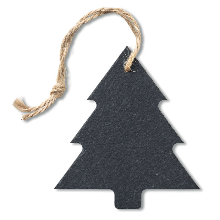 bb trading werbeartikel ag - Christmas tree pendant made of slate