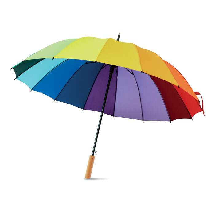 bb trading werbeartikel ag - Parapluie de portier en polyester Ø 120 cm avec poignée en bois manuel