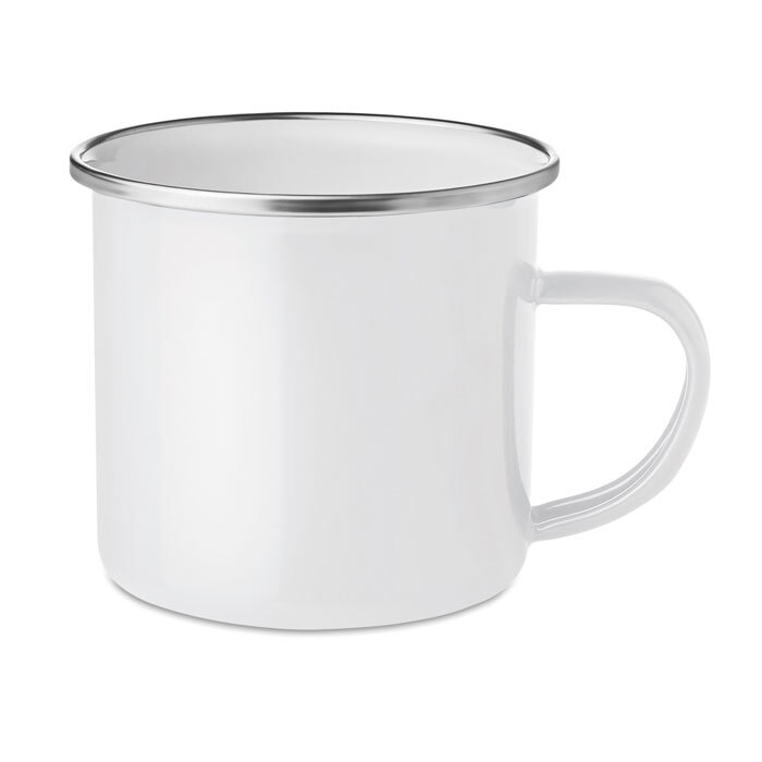 bb trading werbeartikel ag - Enamel mug (metal) 350 ml dishwasher-safe engravable