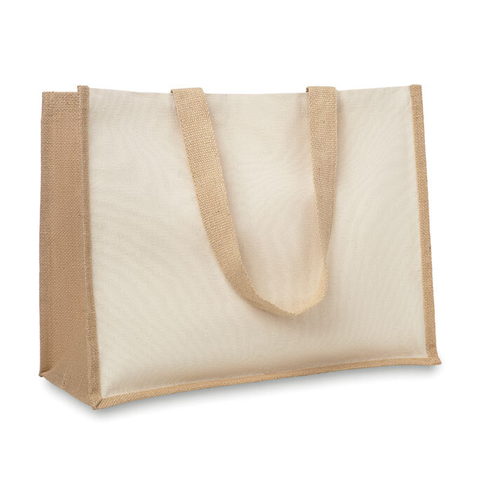 bb trading werbeartikel ag - Shopping bag jute sides and bottom laminated 42 x 33 cm