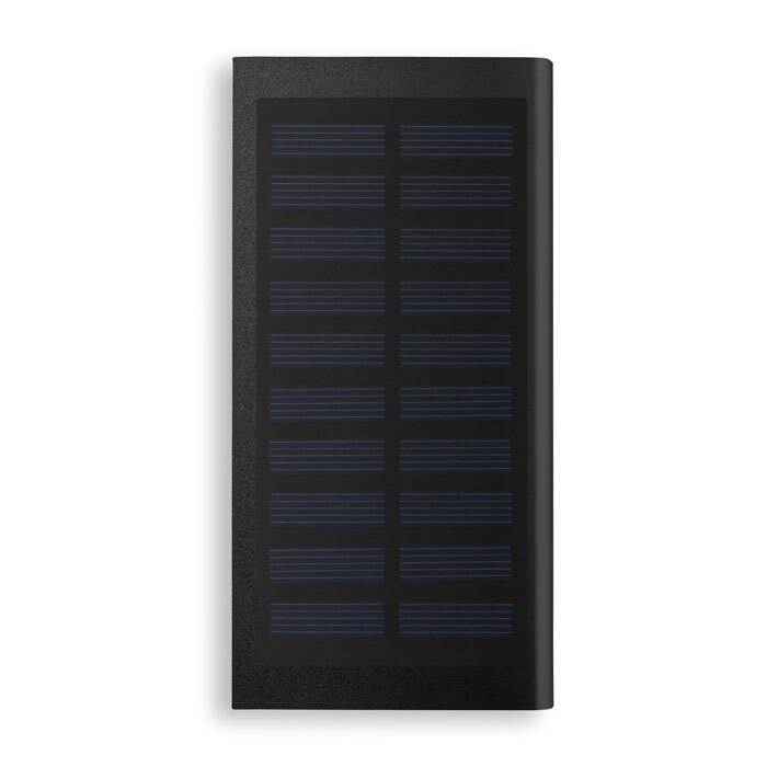 bb trading werbeartikel ag - Solar USB power bank made of aluminum 8'000 mAh