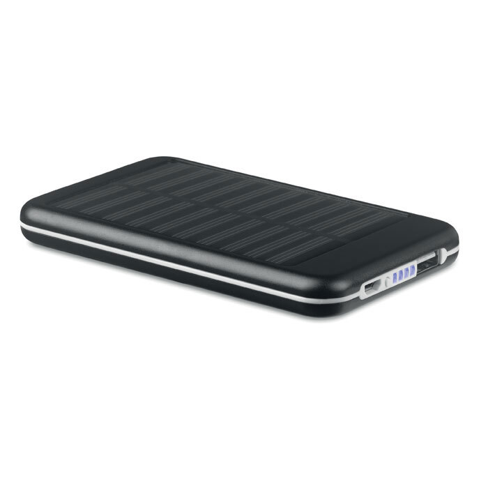 bb trading werbeartikel ag - Banque d'énergie solaire USB en aluminium 4'000 mAh