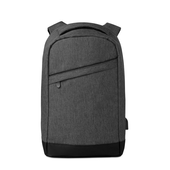 bb trading werbeartikel ag - Laptop Rucksack aus PET-Kunststoff mit USB-Ladekabel 6,7 l Geräte bis 13 Zoll