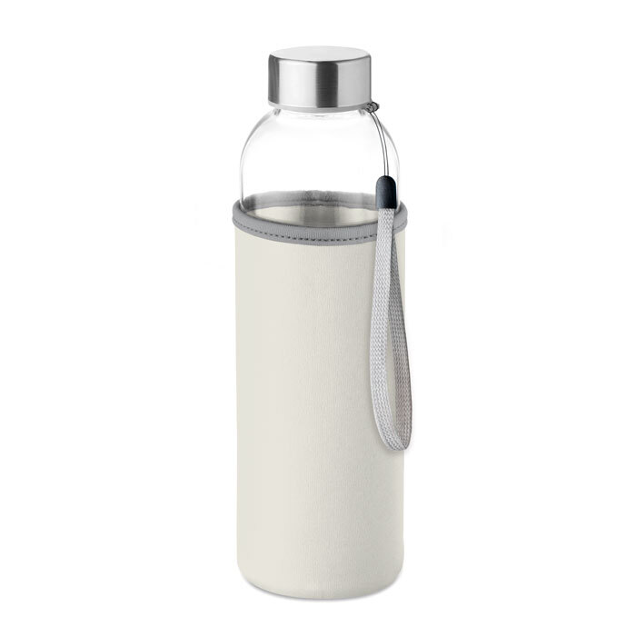 bb trading werbeartikel ag - Trinkflasche aus Glas 0,5 l mit Neoprenhülle