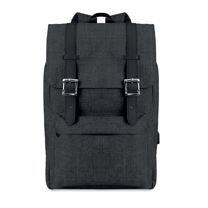 bb trading werbeartikel ag - Laptop Rucksack aus PET-Polyester/PVC 6,5 l mit USB-Ladekabel
