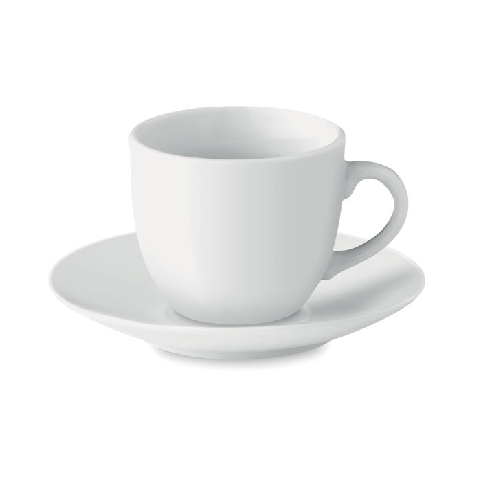 bb trading werbeartikel ag - Espressotasse aus Porzellan mit Unterteller 80 ml