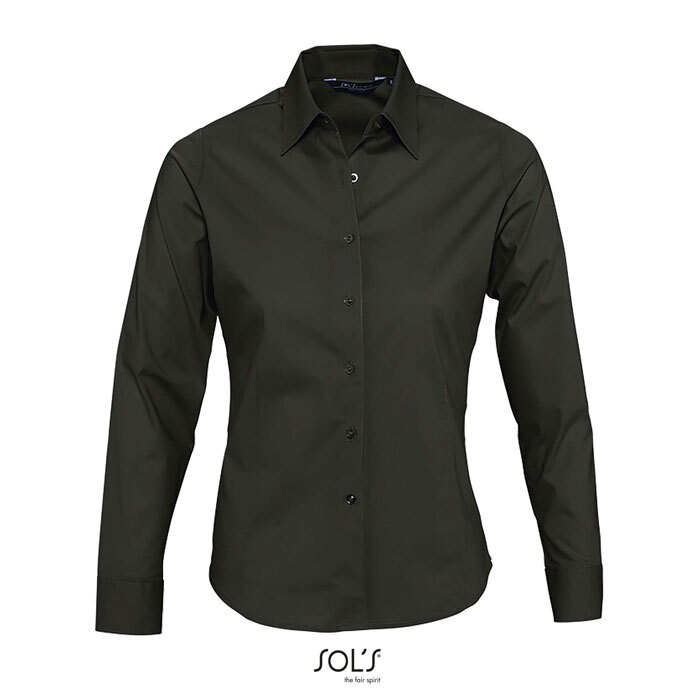 bb trading werbeartikel ag - Sol's Damen Bluse Langarm Eden aus Elastahn-Baumwolle 140 g/m²