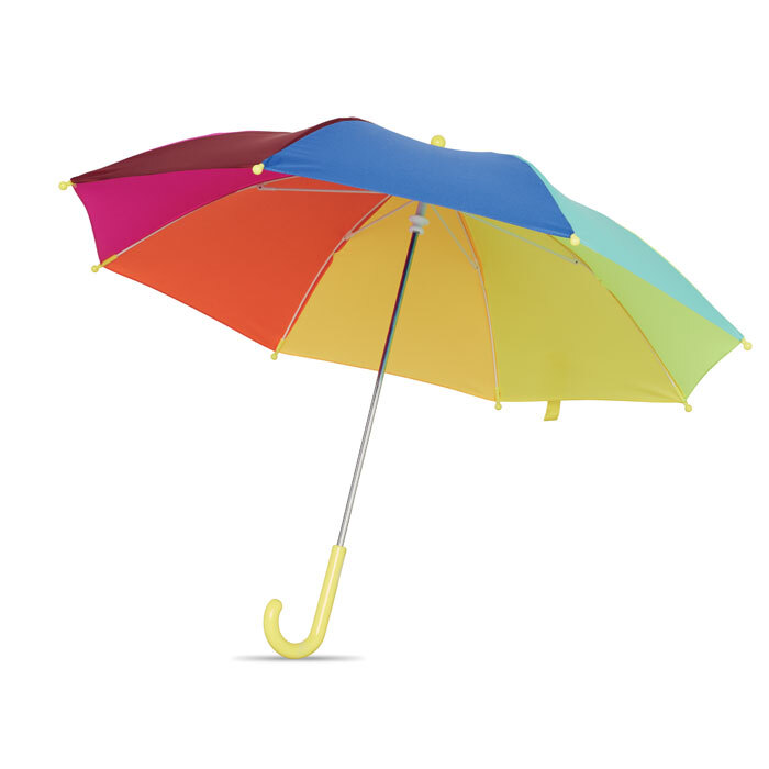 bb trading werbeartikel ag - Kinder Regenschirm aus PET-Polyester Ø 46 cm in Regenbogenfarben