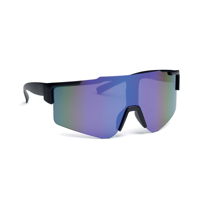 bb trading werbeartikel ag - Sport-Sonnenbrille aus Kunststoff mit verspiegelten Gläsern UV400 Schutz
