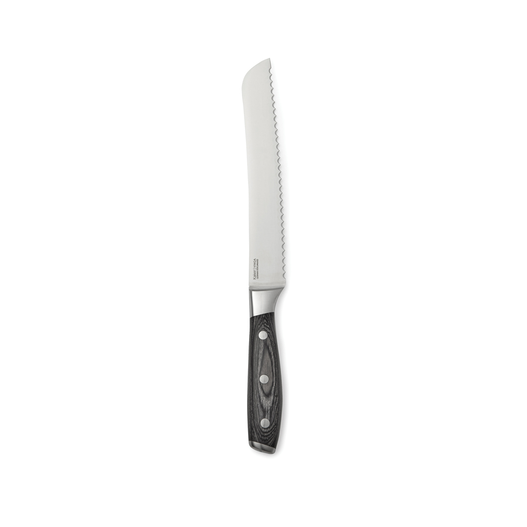 bb trading werbeartikel ag - Vinga couteau à pain en acier inoxydable/bois 33 cm de long
