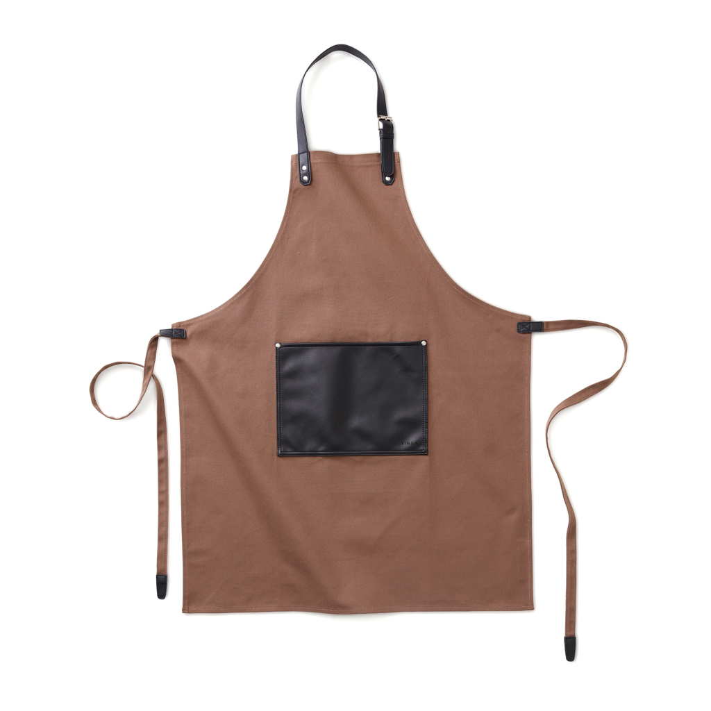 bb trading werbeartikel ag - Tablier à bavette Vinga en coton 400 g/m² avec détails en PU