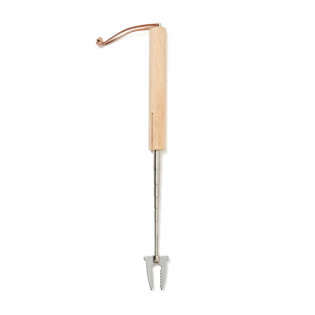 bb trading werbeartikel ag - Vinga extendable barbecue fork made of stainless steel and rubber tree wood