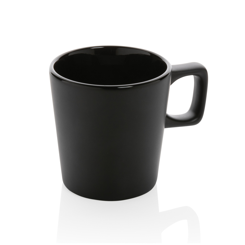 Tasse aus Keramik 300 ml Innenseite glänzend / Aussenseite matt mit Logo bedrucken