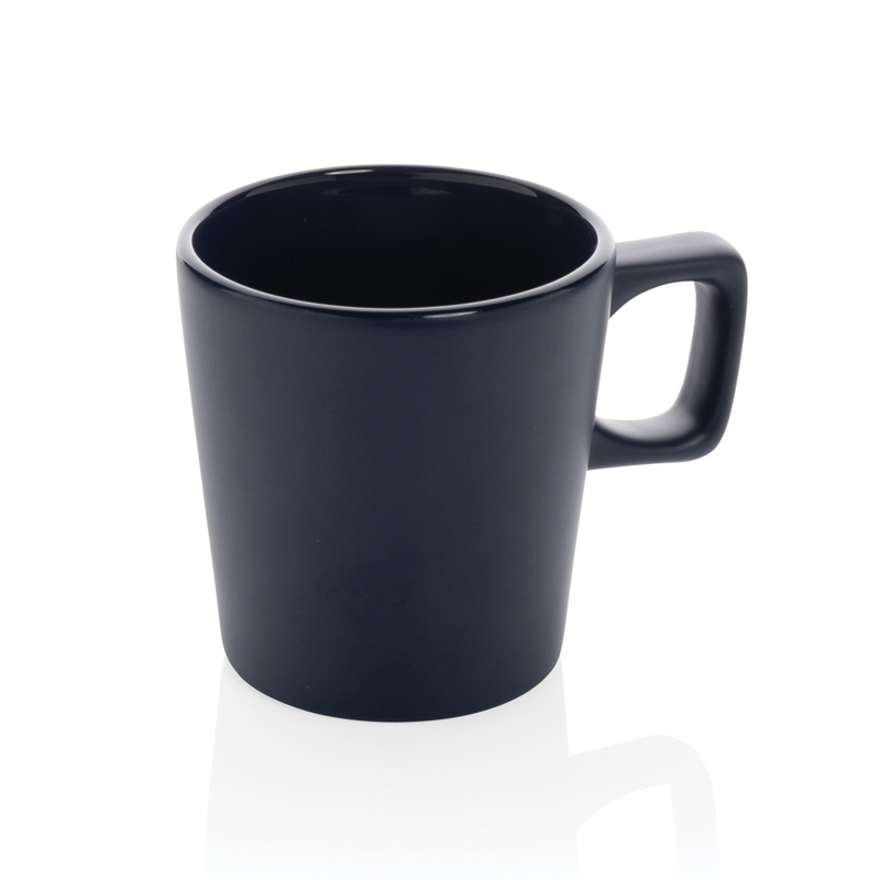 Tasse aus Keramik 300 ml Innenseite glänzend / Aussenseite matt mit Logo bedrucken