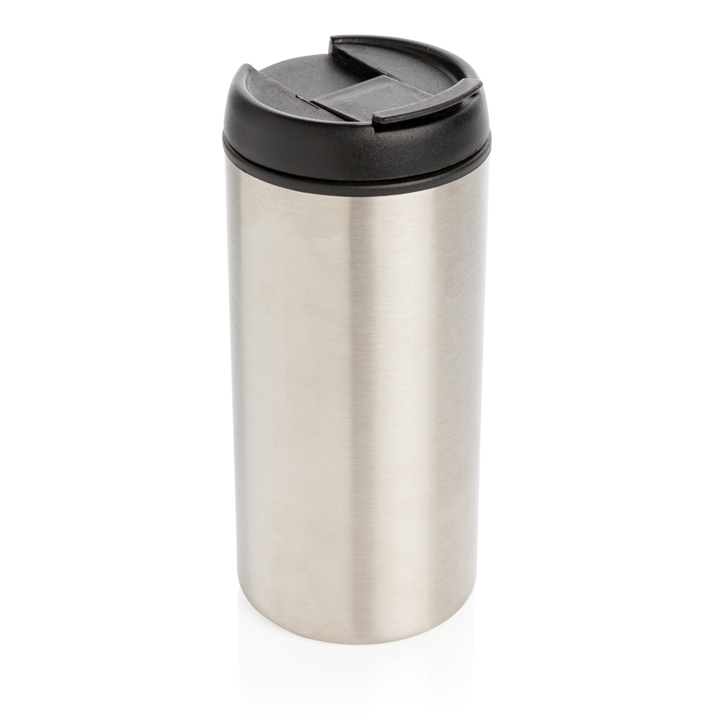 bb trading werbeartikel ag - Gobelet en acier recyclé 300 ml Couvercle avec protection anti-débordement