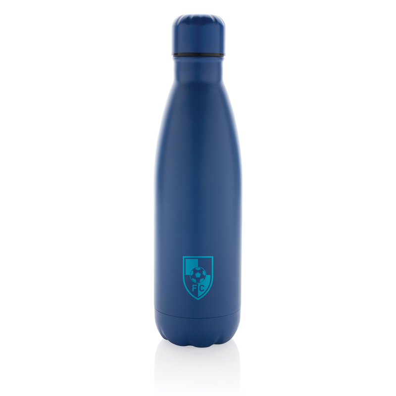 Trinkflasche aus recyceltem Stahl 0,5 l einwandig mit Logo bedrucken