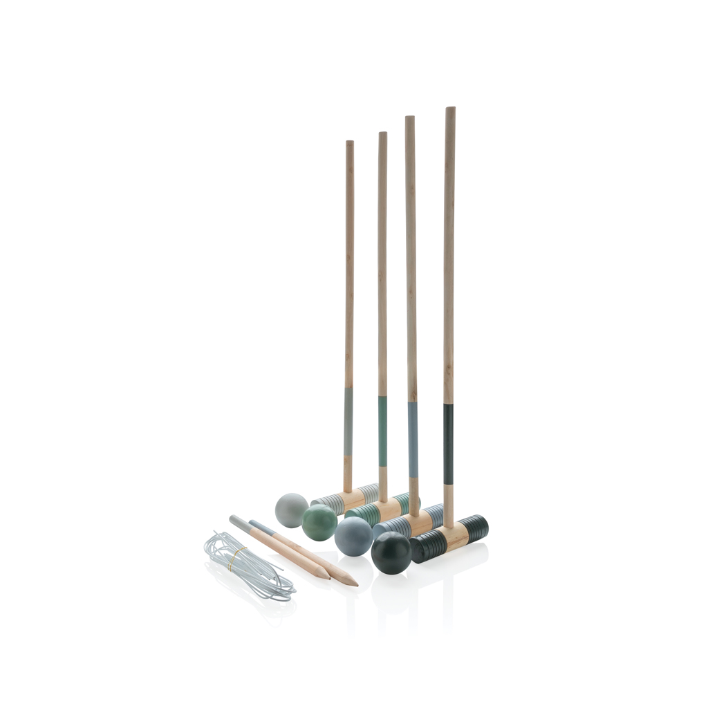 bb trading werbeartikel ag - Set de croquet en bois pour 4 joueurs