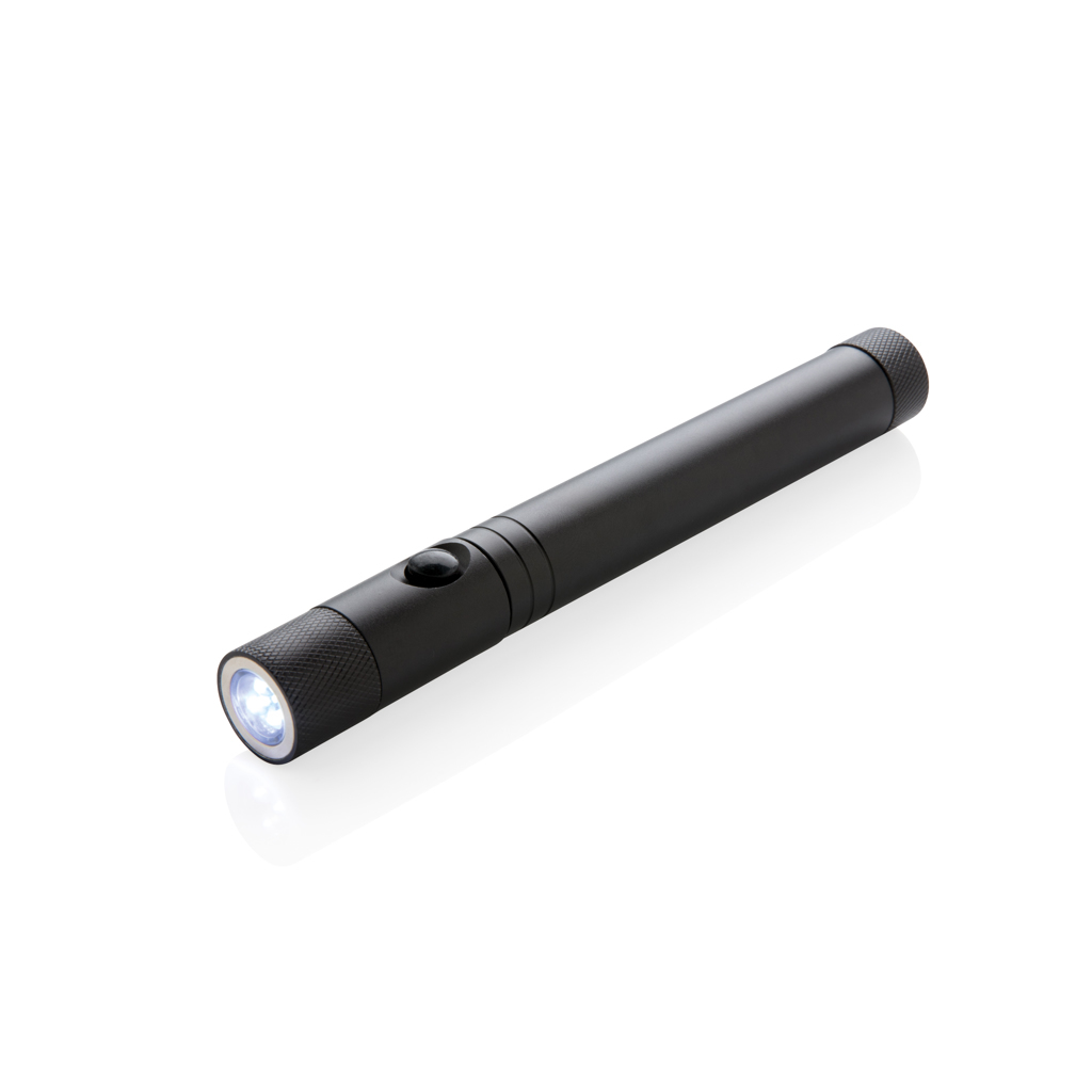 bb trading werbeartikel ag - Magnetische LED-Taschenlampe aus Aluminium mit 2 Magneten