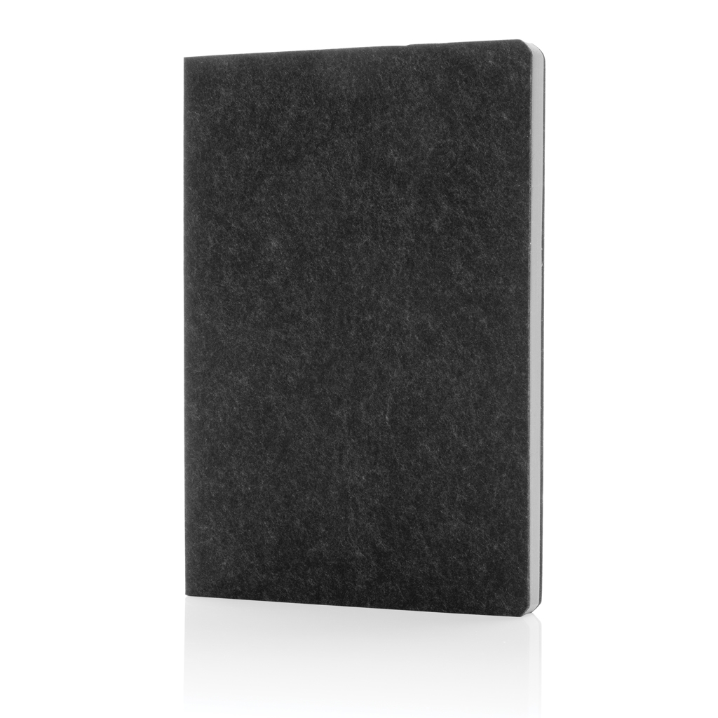 bb trading werbeartikel ag - Notizbuch A5 Softcover aus recyceltem Filz 192 Seiten liniert