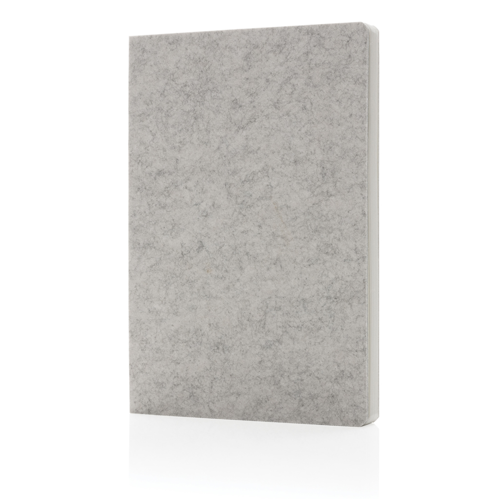 bb trading werbeartikel ag - Notizbuch A5 Softcover aus recyceltem Filz 192 Seiten liniert