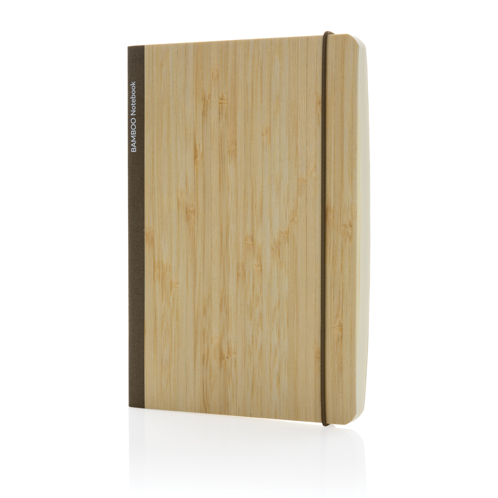 bb trading werbeartikel ag - Notebook A5 hardcover made of FSC bamboo 160 pages lined FSC paper