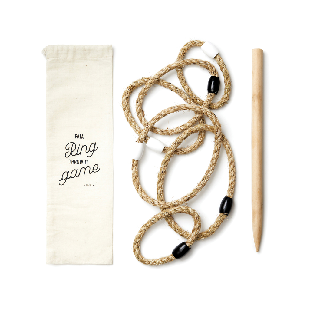 bb trading werbeartikel ag - Vinga outdoor wooden ring toss game in canvas drawstring bag