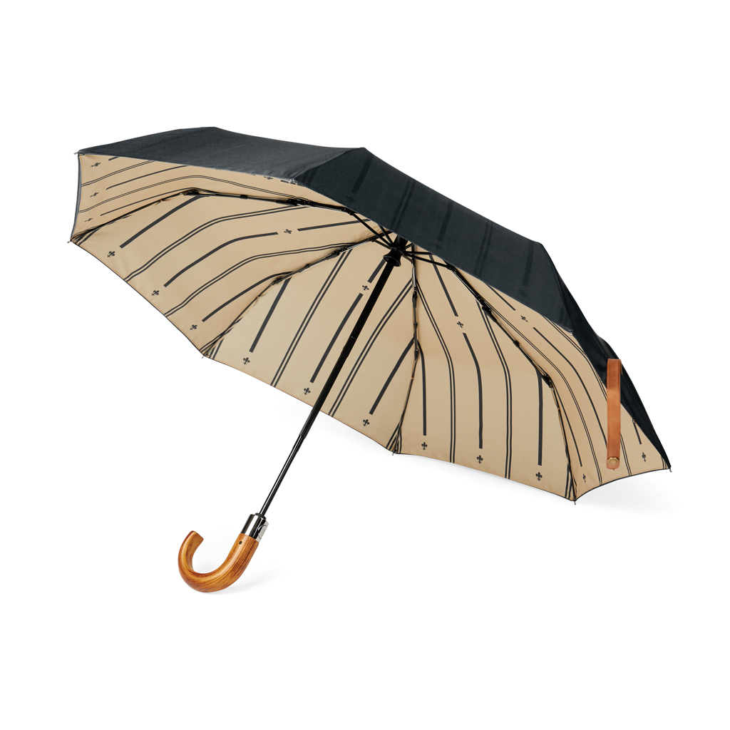 bb trading werbeartikel ag - Vinga stick umbrella made from recycled PET Ø 96 cm with composite wood handle