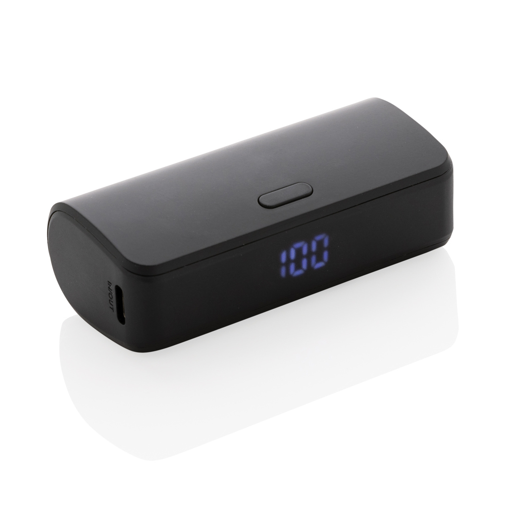 bb trading werbeartikel ag - Banque d'énergie USB en plastique recyclé 5'000 mAh