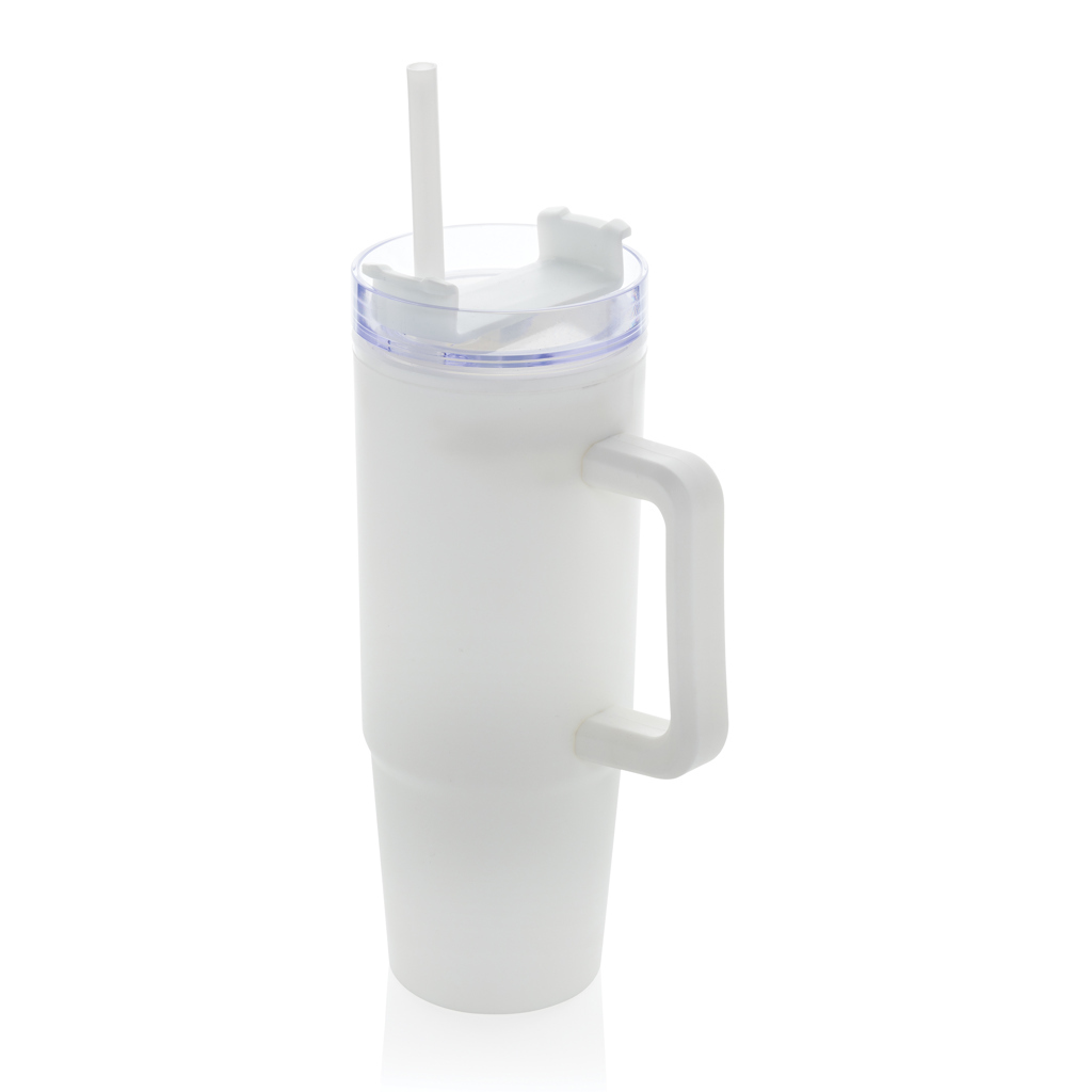 bb trading werbeartikel ag - Gobelet en plastique recyclé 900 ml avec paille