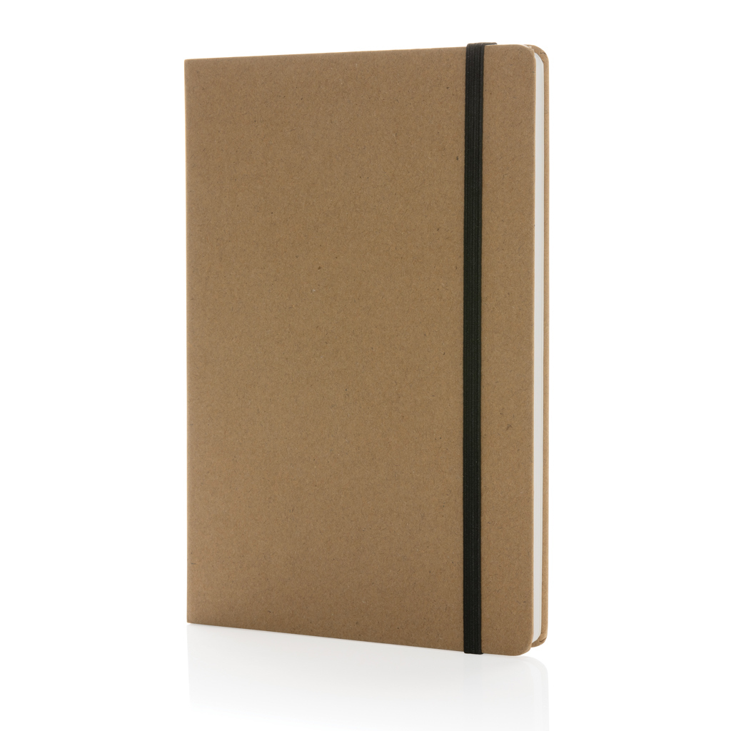 bb trading werbeartikel ag - Carnet de notes A5 couverture rigide en papier kraft FSC 160 pages lignées