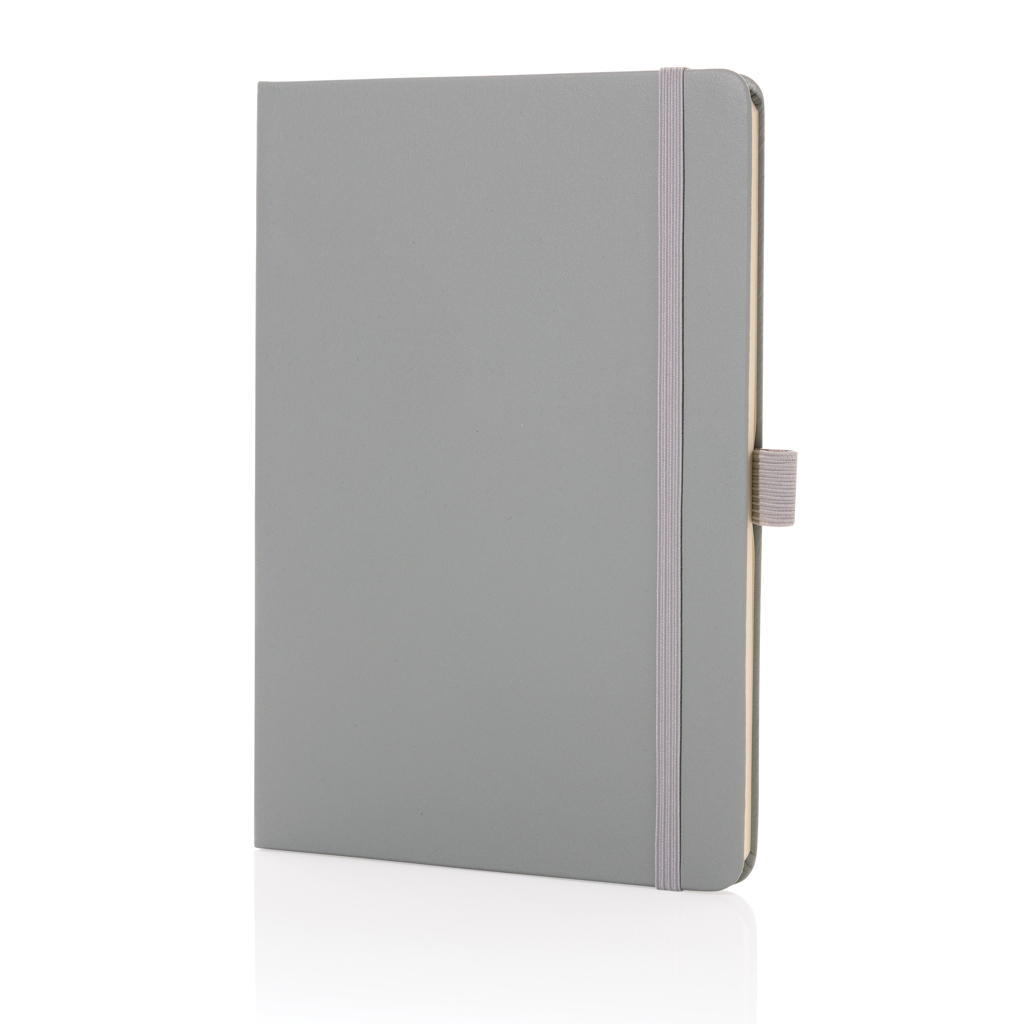 bb trading werbeartikel ag - Notizbuch A5 Hardcover aus Lederfaserstoff 160 Seiten liniertes recyceltes Papier