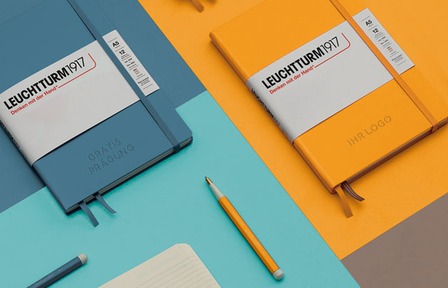 Leuchtturm1917 Notizbücher als Werbeartikel mit gratis Prägung