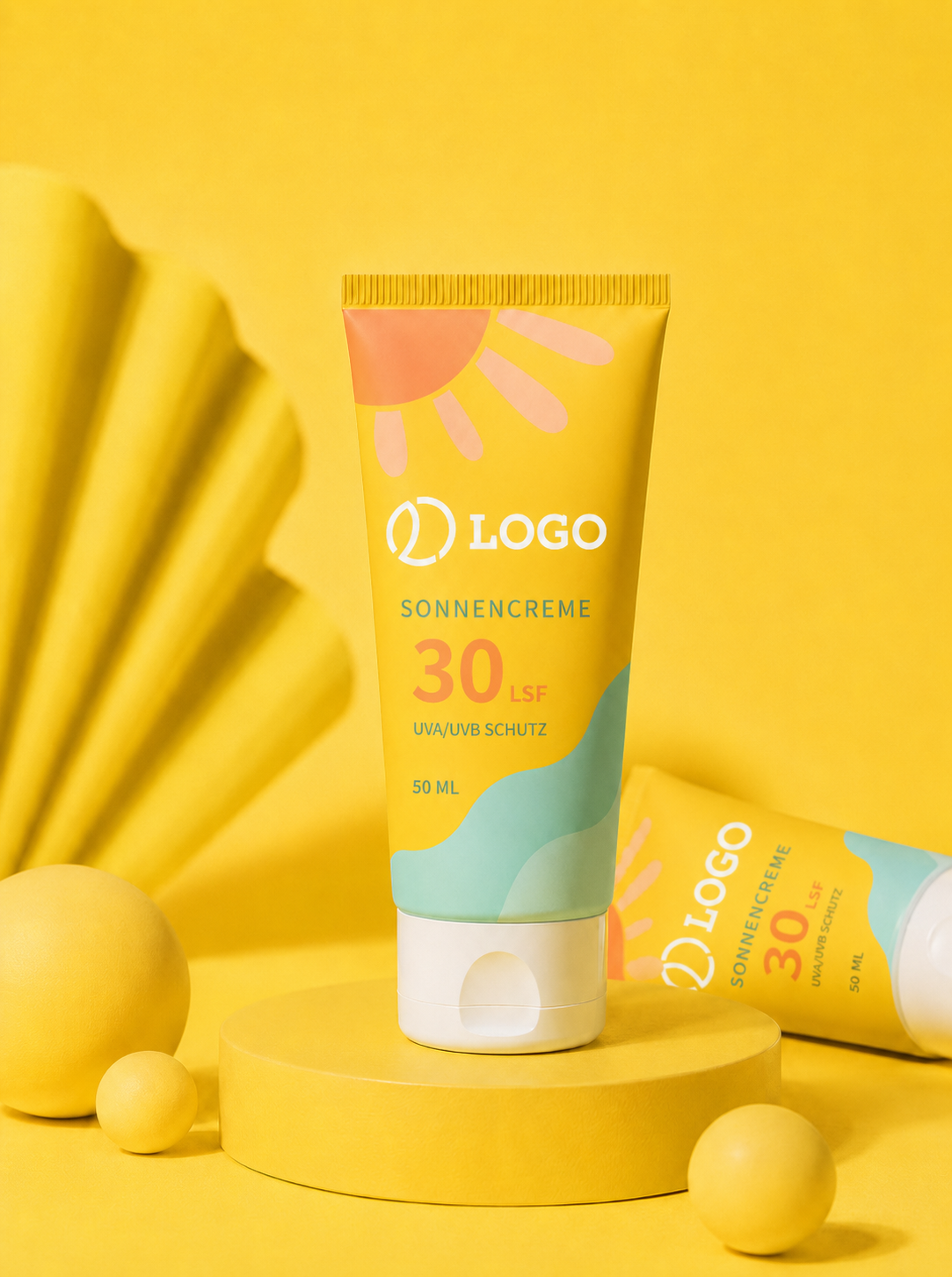 Crèmes solaires personnalisées comme articles promotionnels – fabriquées en Suisse ou en Europe, idéales pour l’été, les événements et les promotions en extérieur