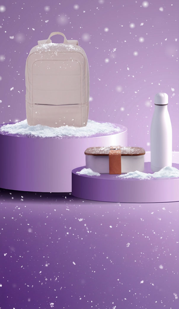 Auswahl an schnell lieferbaren Werbeartikeln für Weihnachten.